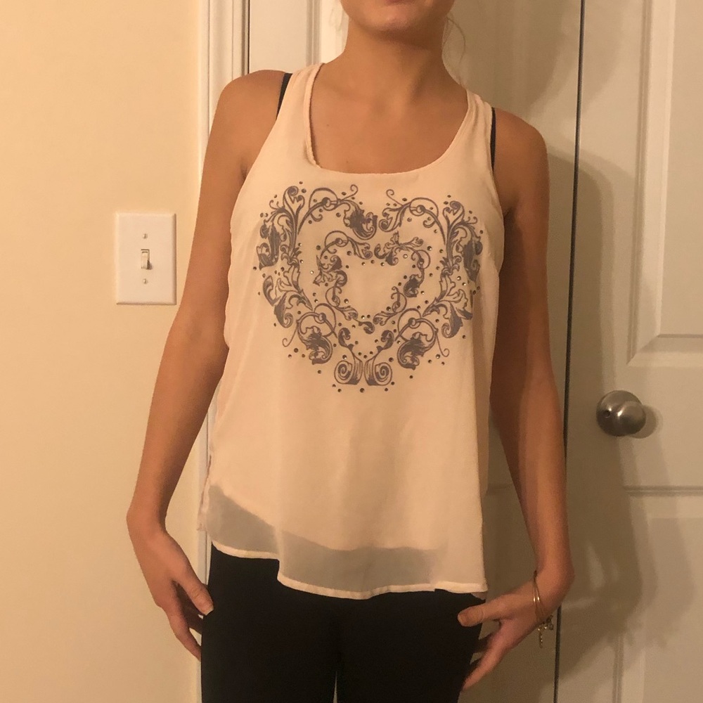 NY&C sleeveless salmon top size XS